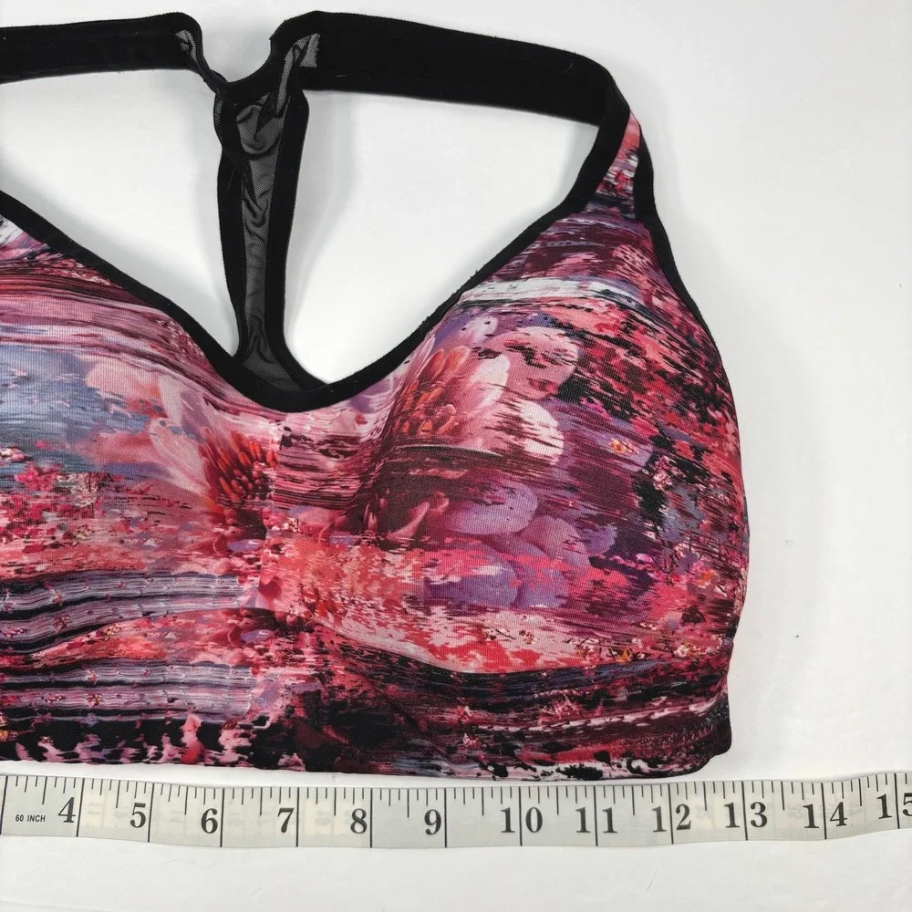 Lululemon Women Small Speed Up Dahliascape Sport Bra Floral Racerback Athleisure